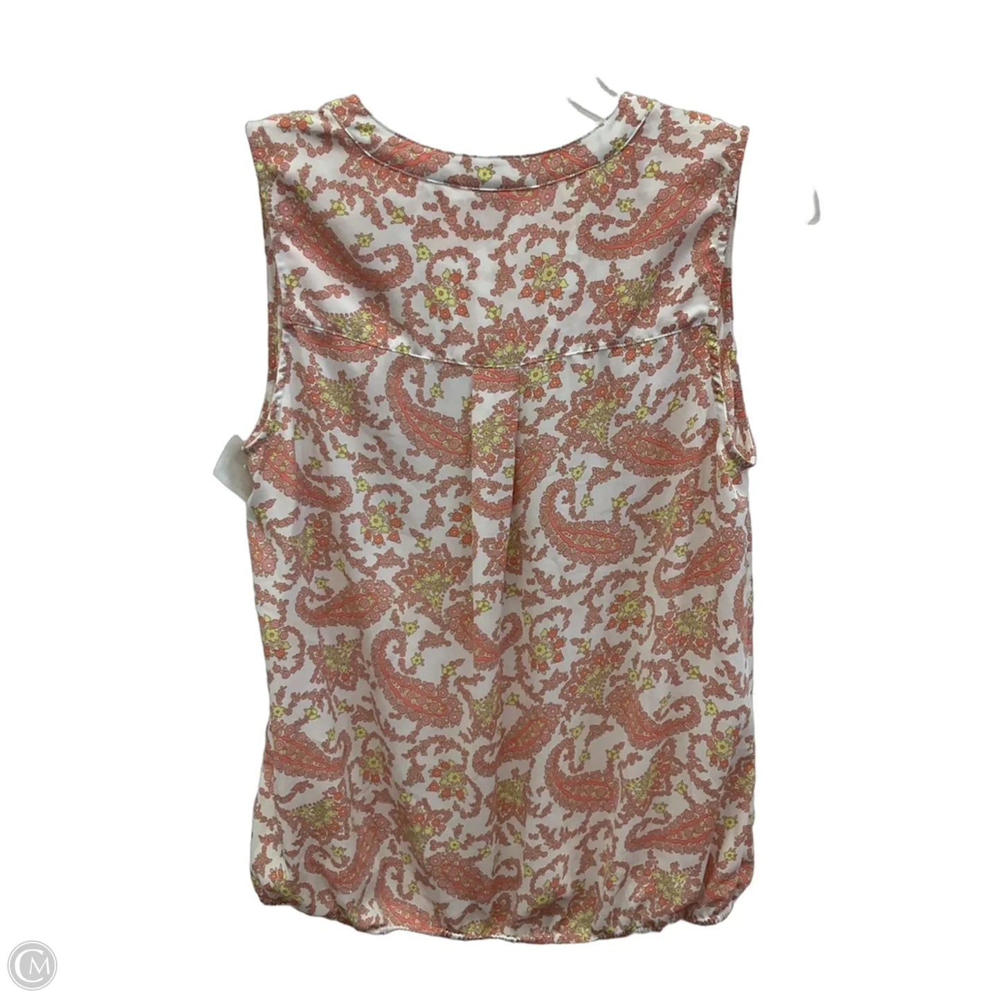 Top Sleeveless By Soho Apparel In Pink & White, Size: S