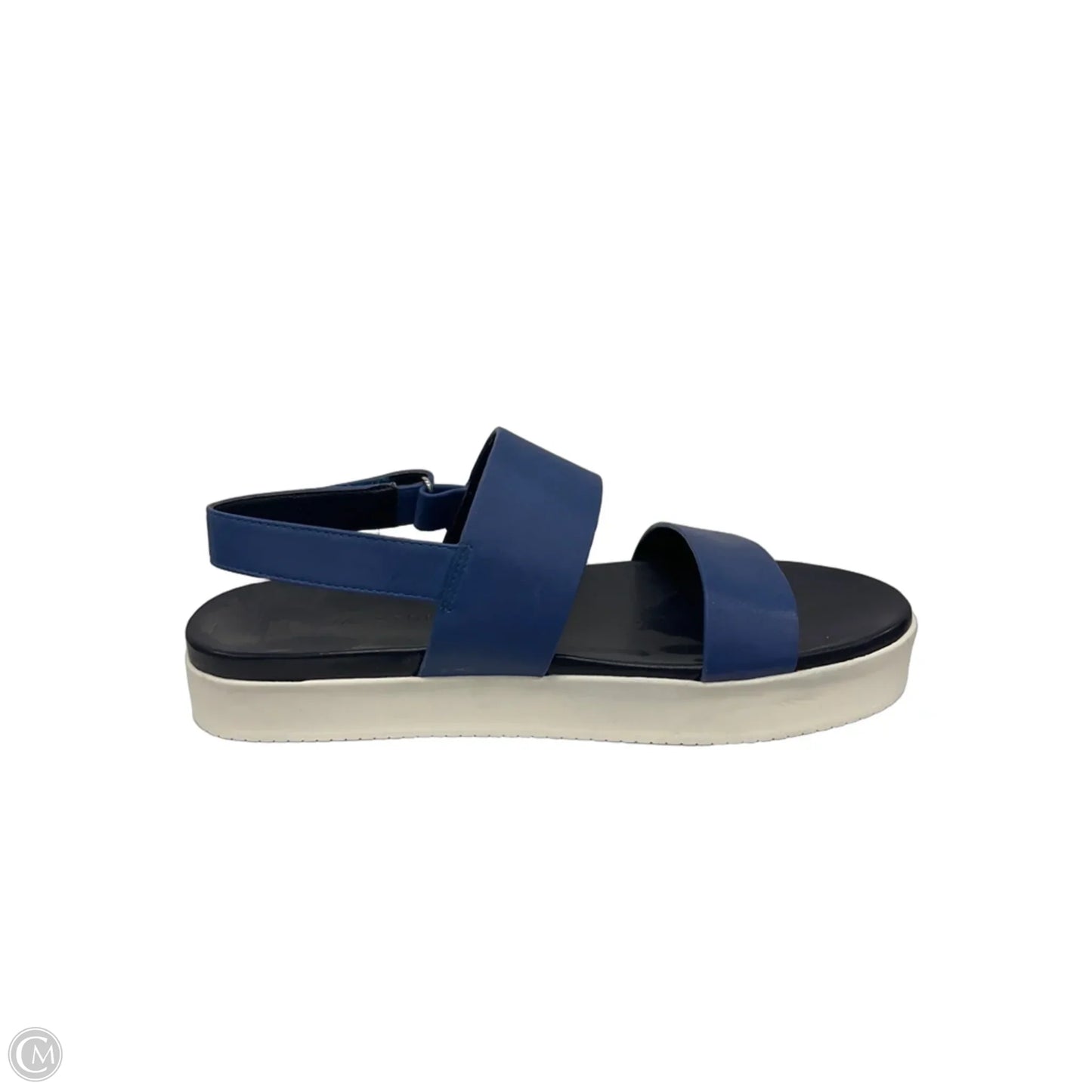 Sandals Heels Wedge By H For Halston In Navy, Size: 7.5