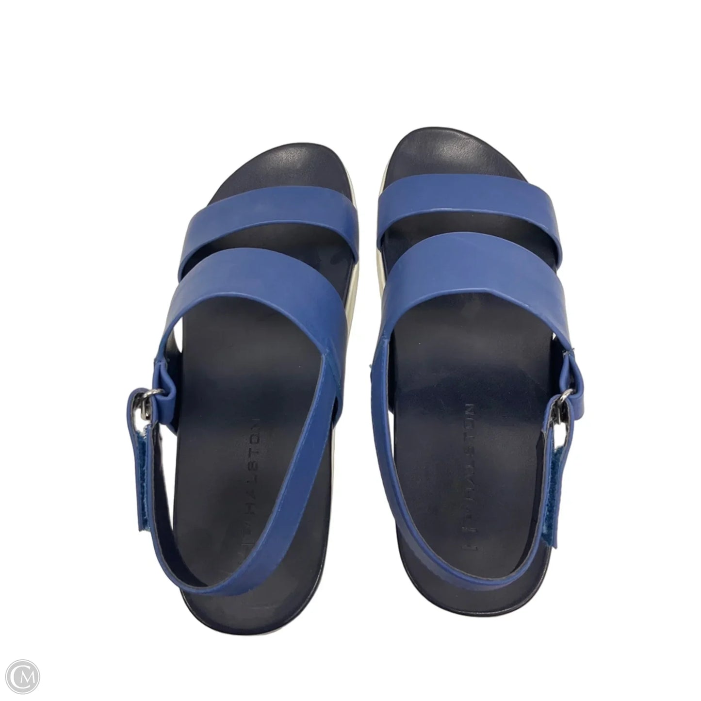 Sandals Heels Wedge By H For Halston In Navy, Size: 7.5