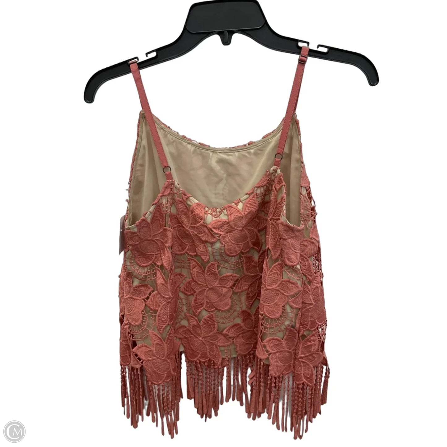 Top Sleeveless Designer By Alice + Olivia In Pink & Tan, Size: S