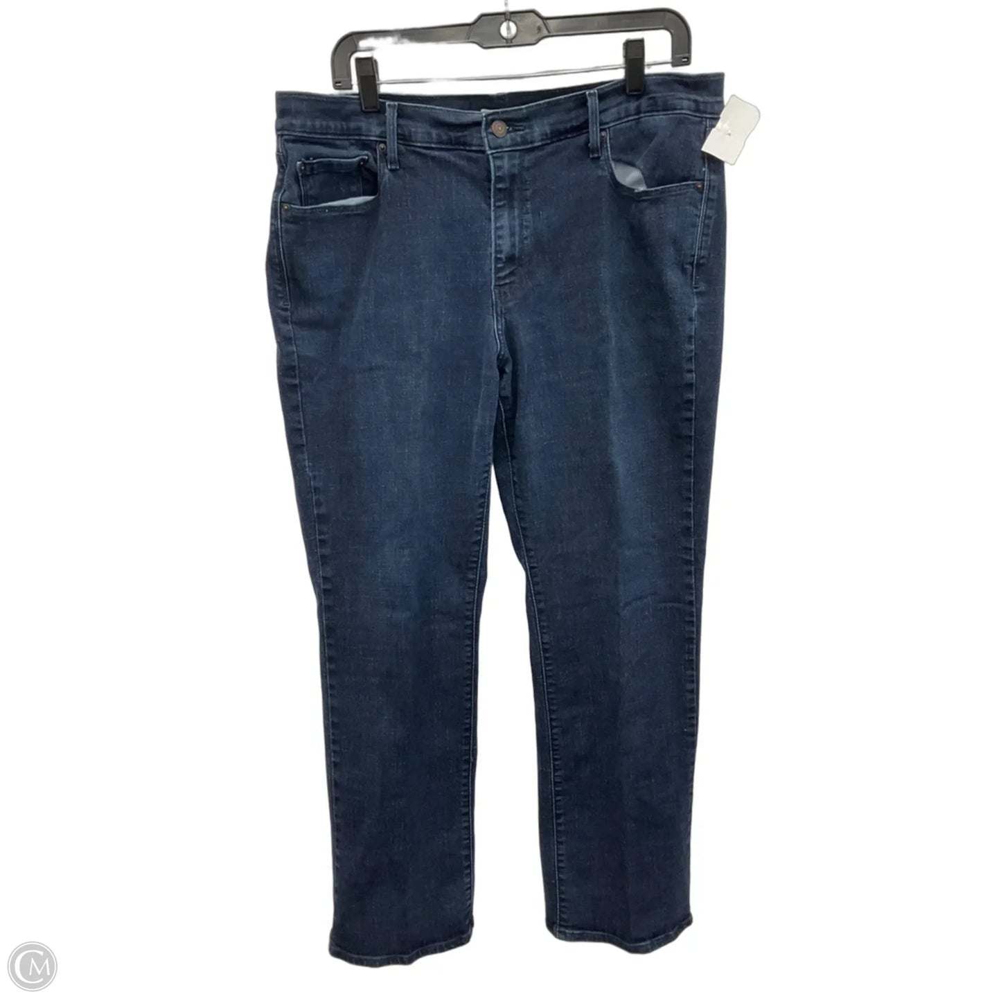 Jeans Straight By Levis In Blue Denim, Size: 10