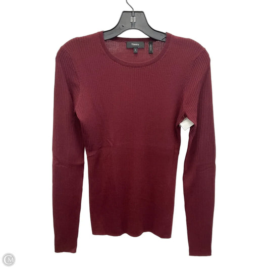 Top Long Sleeve By Theory In Red, Size: S
