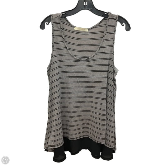 Top Sleeveless By Everleigh In Black & Grey, Size: M