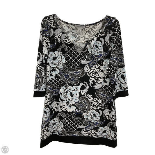 Dress Casual Midi By White House Black Market In Black & White, Size: M