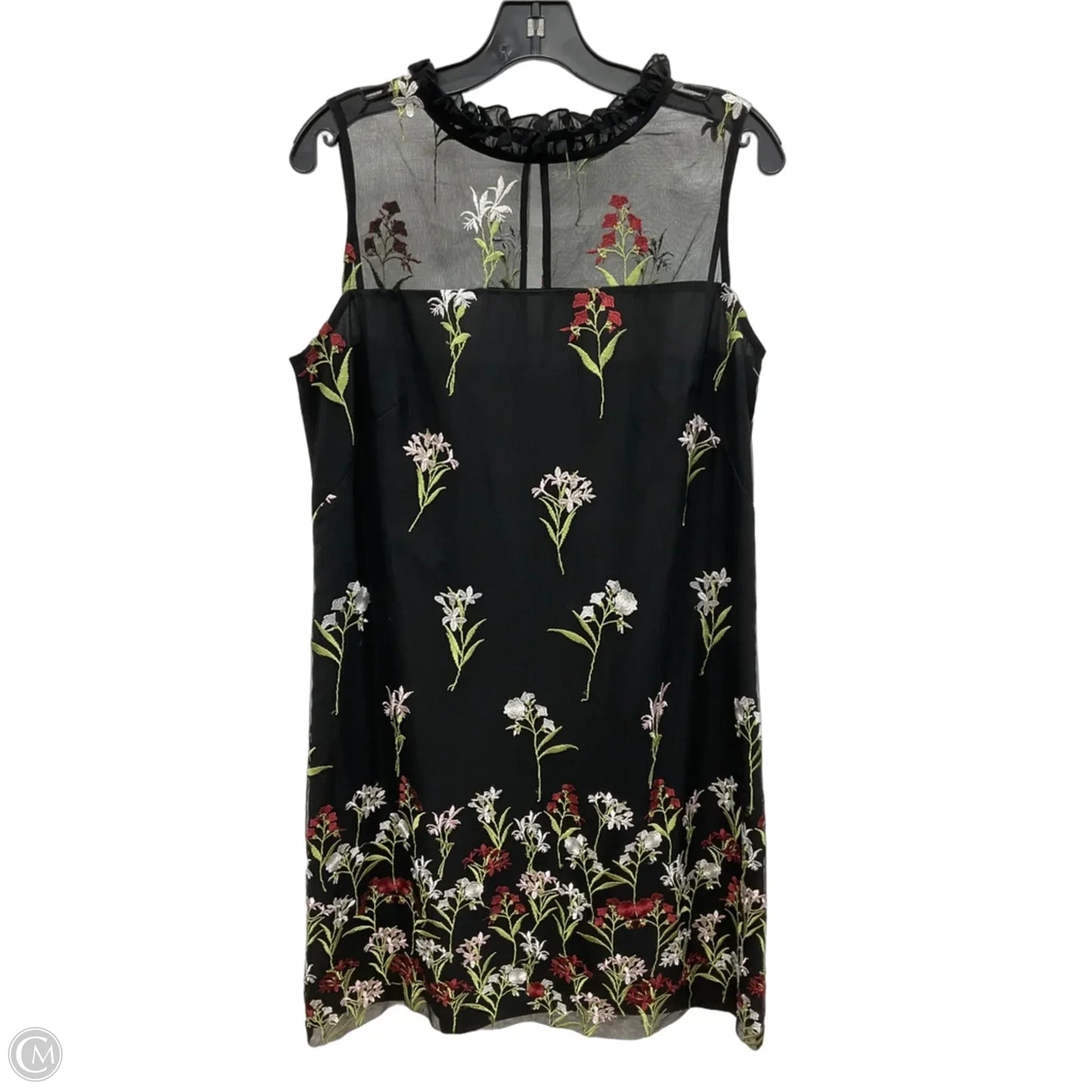 Dress Designer By Karl Lagerfeld In Black, Size: L