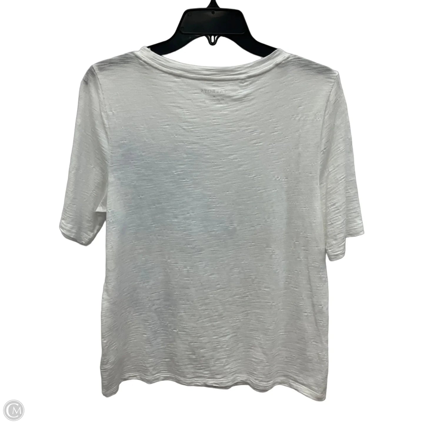 Top Short Sleeve By Talbots In Blue & White, Size: M