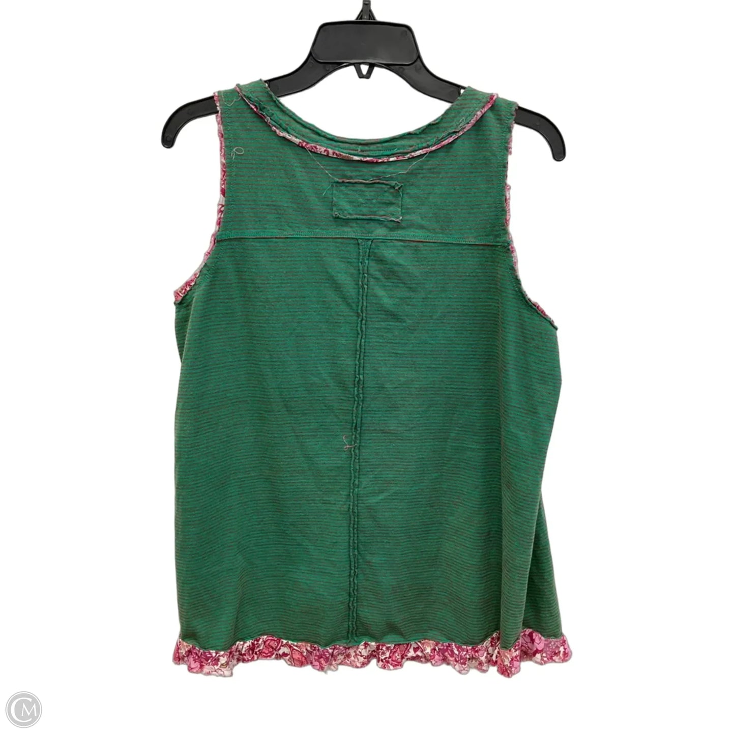 Top Sleeveless By White Birch In Green & Pink, Size: M