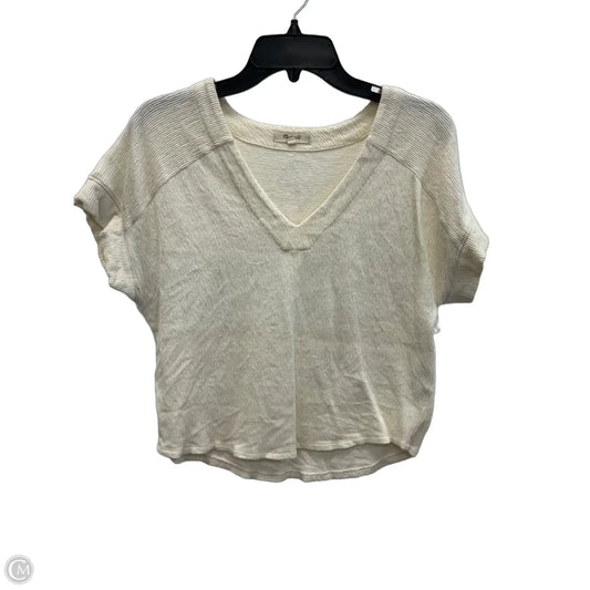 Top Short Sleeve By Madewell In White, Size: S