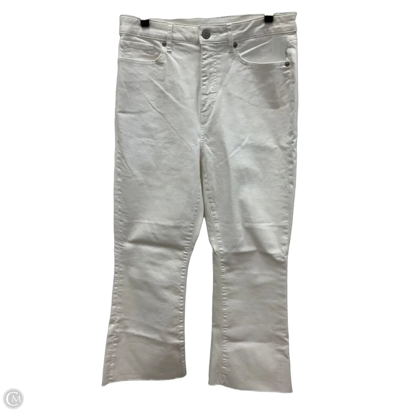 Jeans Cropped By Loft In White Denim, Size: 8