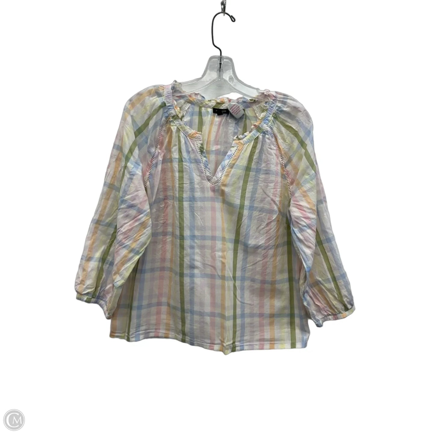 Top Long Sleeve By Talbots In Rainbow Print, Size: L