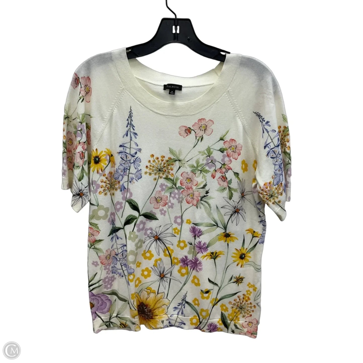 Top Short Sleeve By Talbots In Floral Print, Size: M