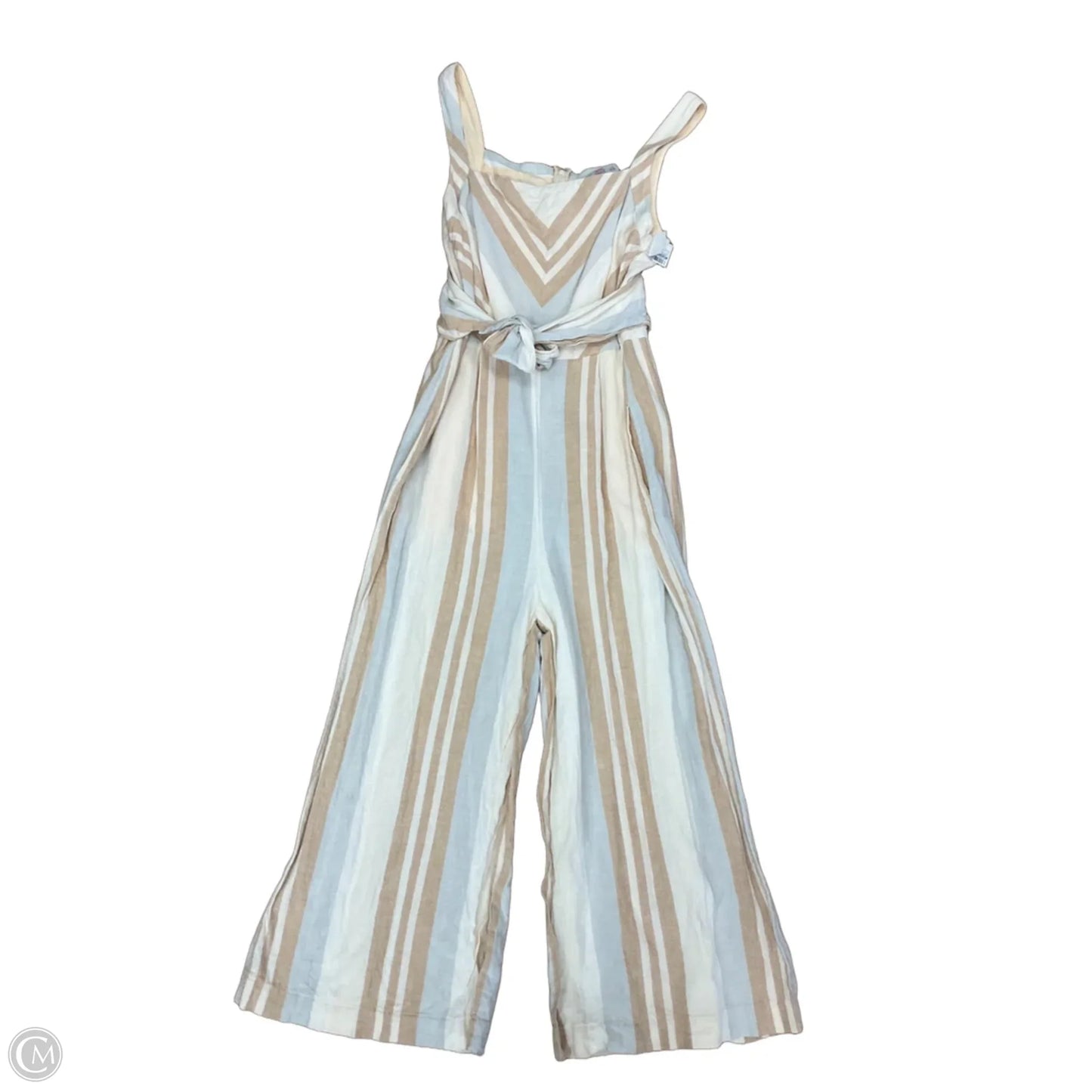 Jumpsuit By Anthropologie In Blue & Cream, Size: L