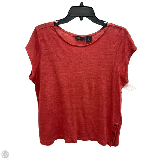 Top Short Sleeve By Tahari In Red, Size: M