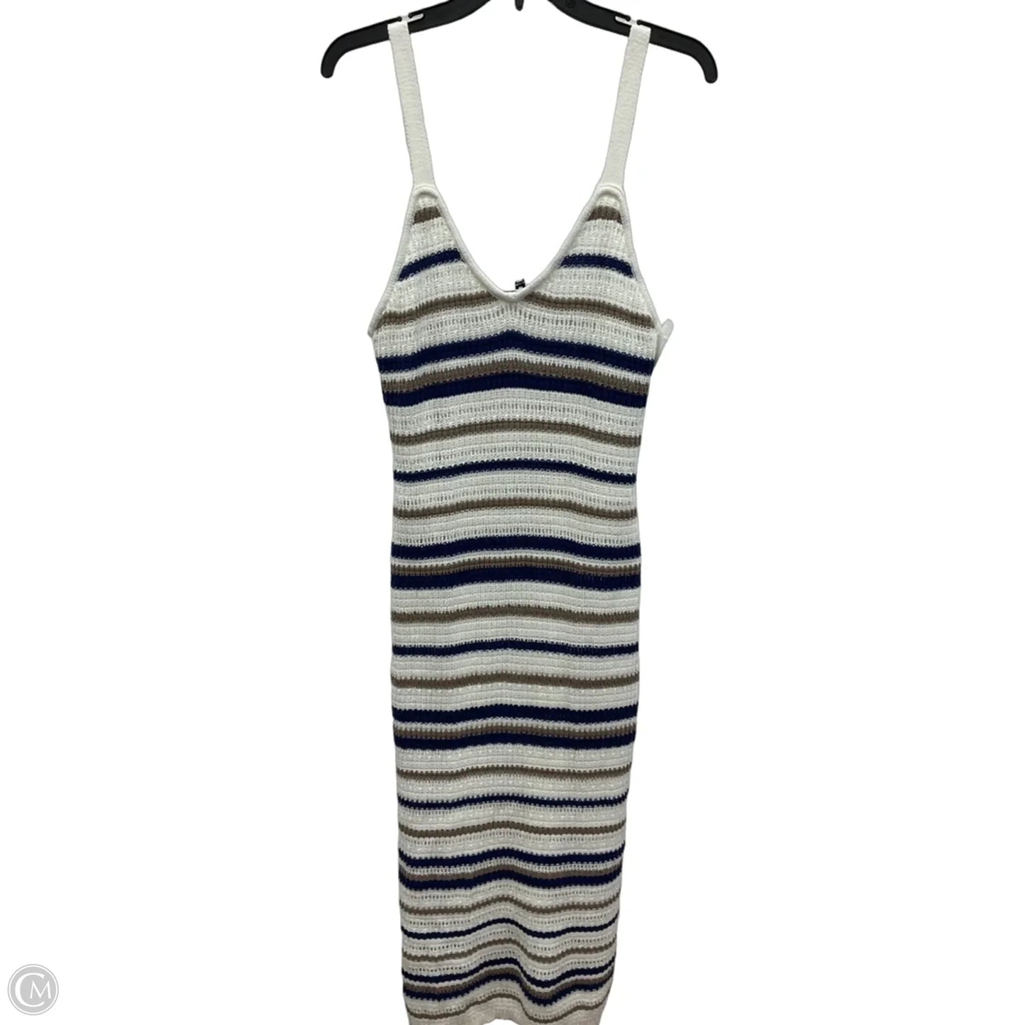 Dress Casual Maxi By Freshman In Blue & White, Size: Xl