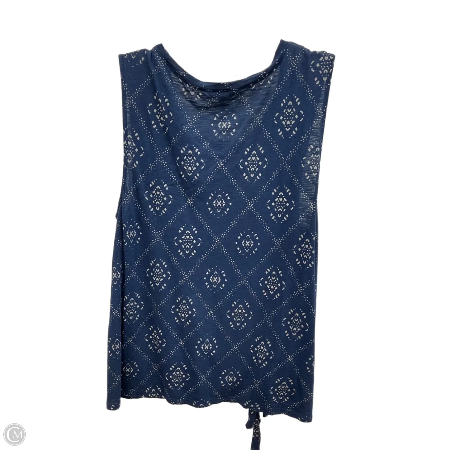 Top Sleeveless By Lucky Brand In Blue & White, Size: M