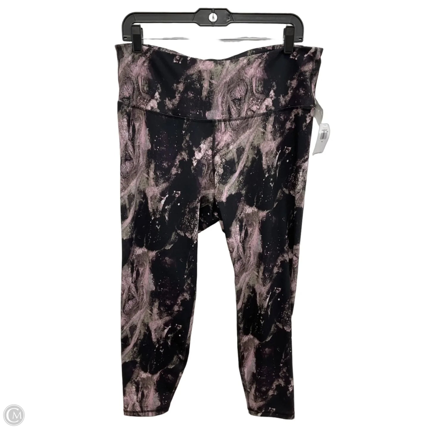 Athletic Leggings By Old Navy In Black & Purple, Size: Xl