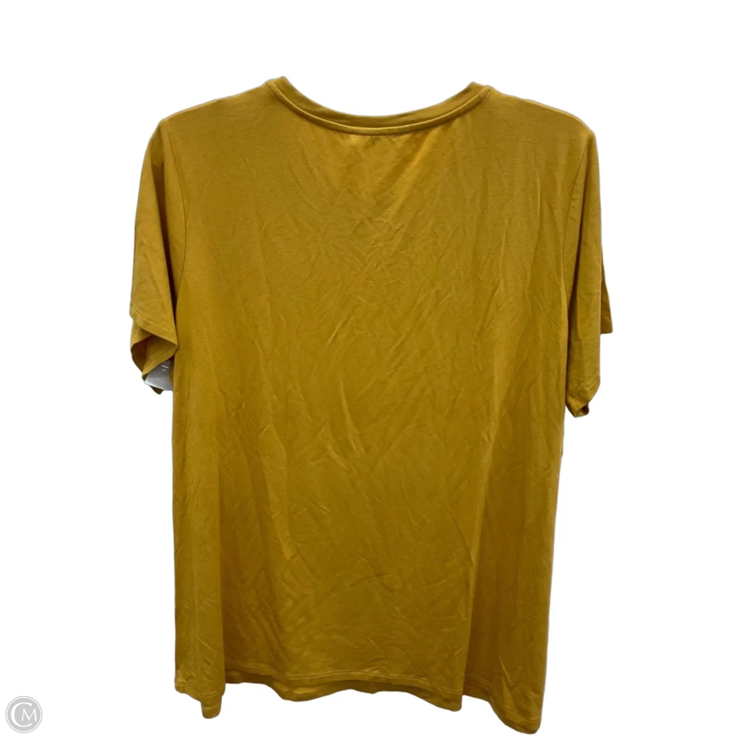 Top Short Sleeve Basic By Cmf In Yellow, Size: 1x