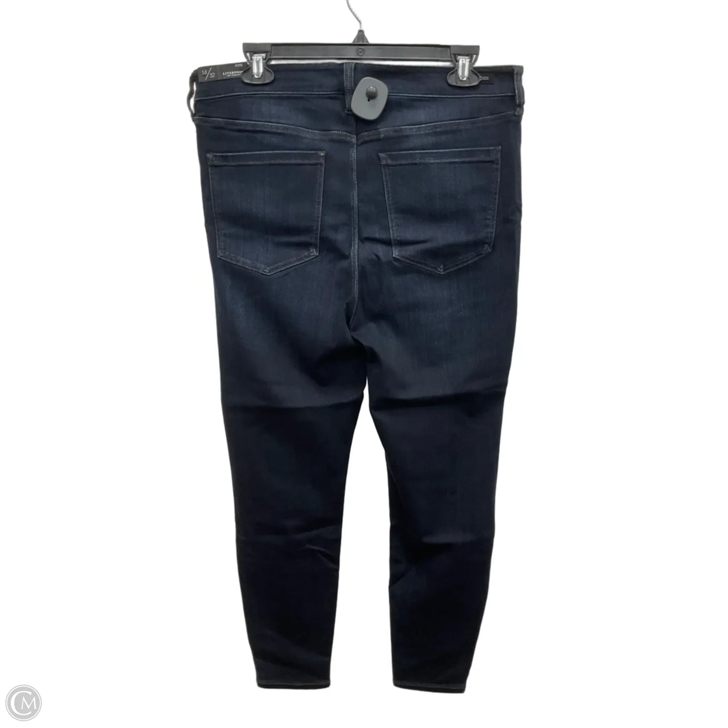 Jeans Skinny By Liverpool In Blue Denim, Size: 14p