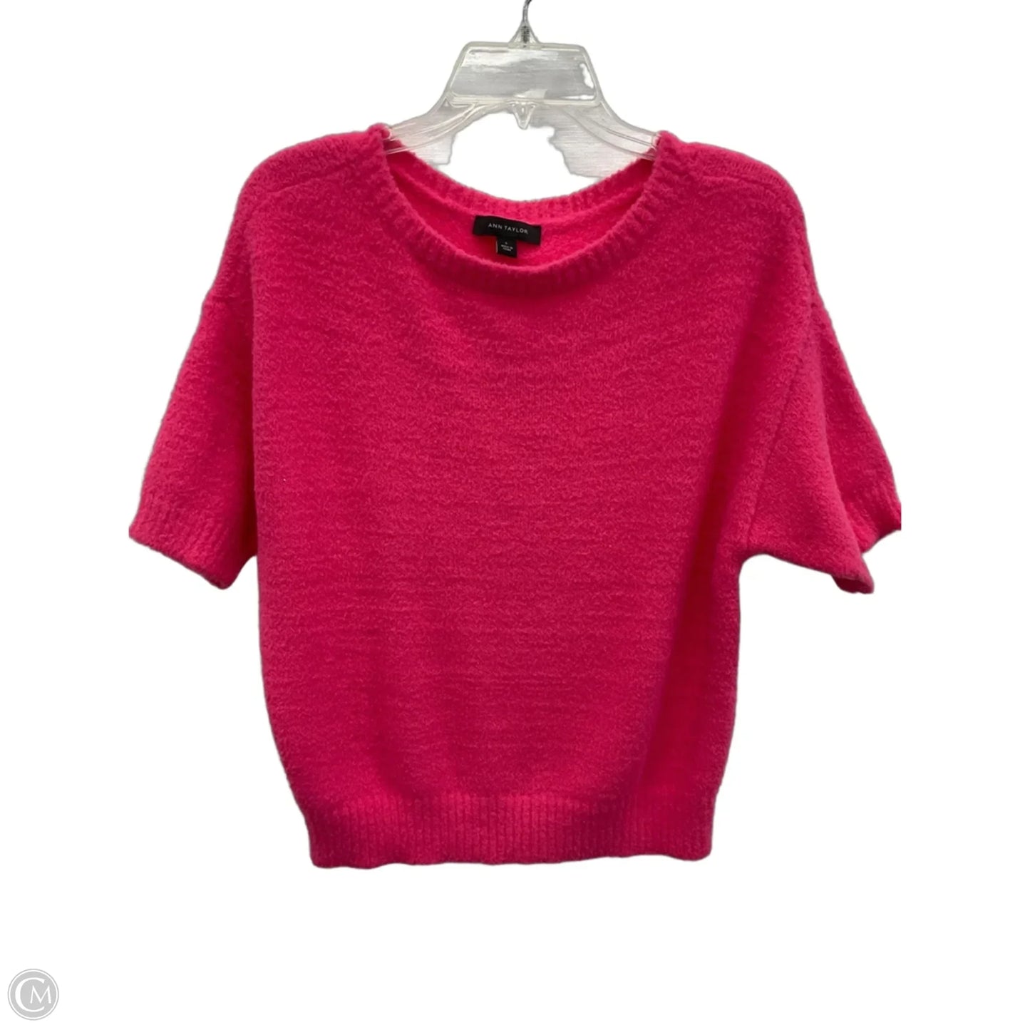 Sweater Short Sleeve By Ann Taylor In Pink, Size: L