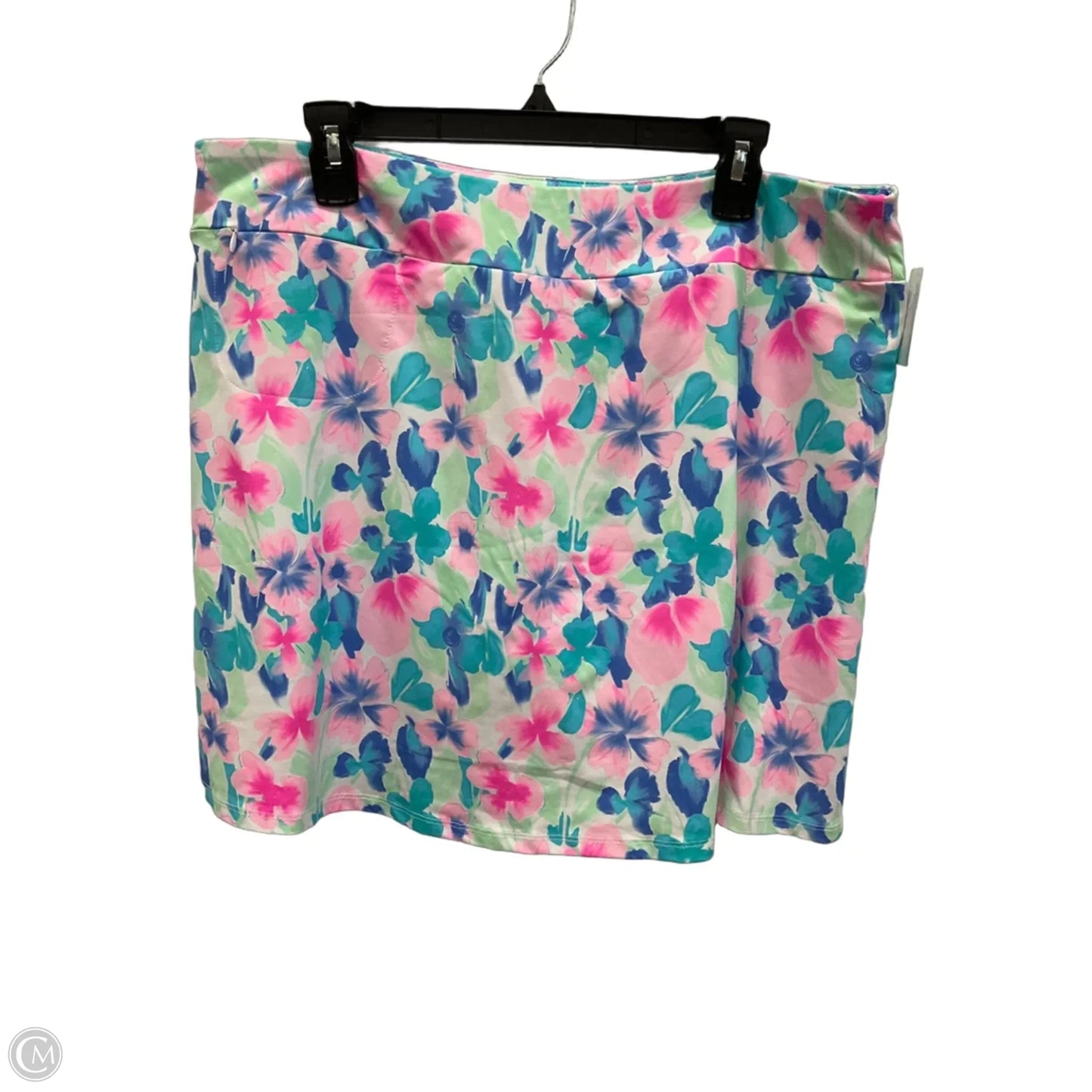Athletic Skort By Lulu B In Floral Print, Size: Xl