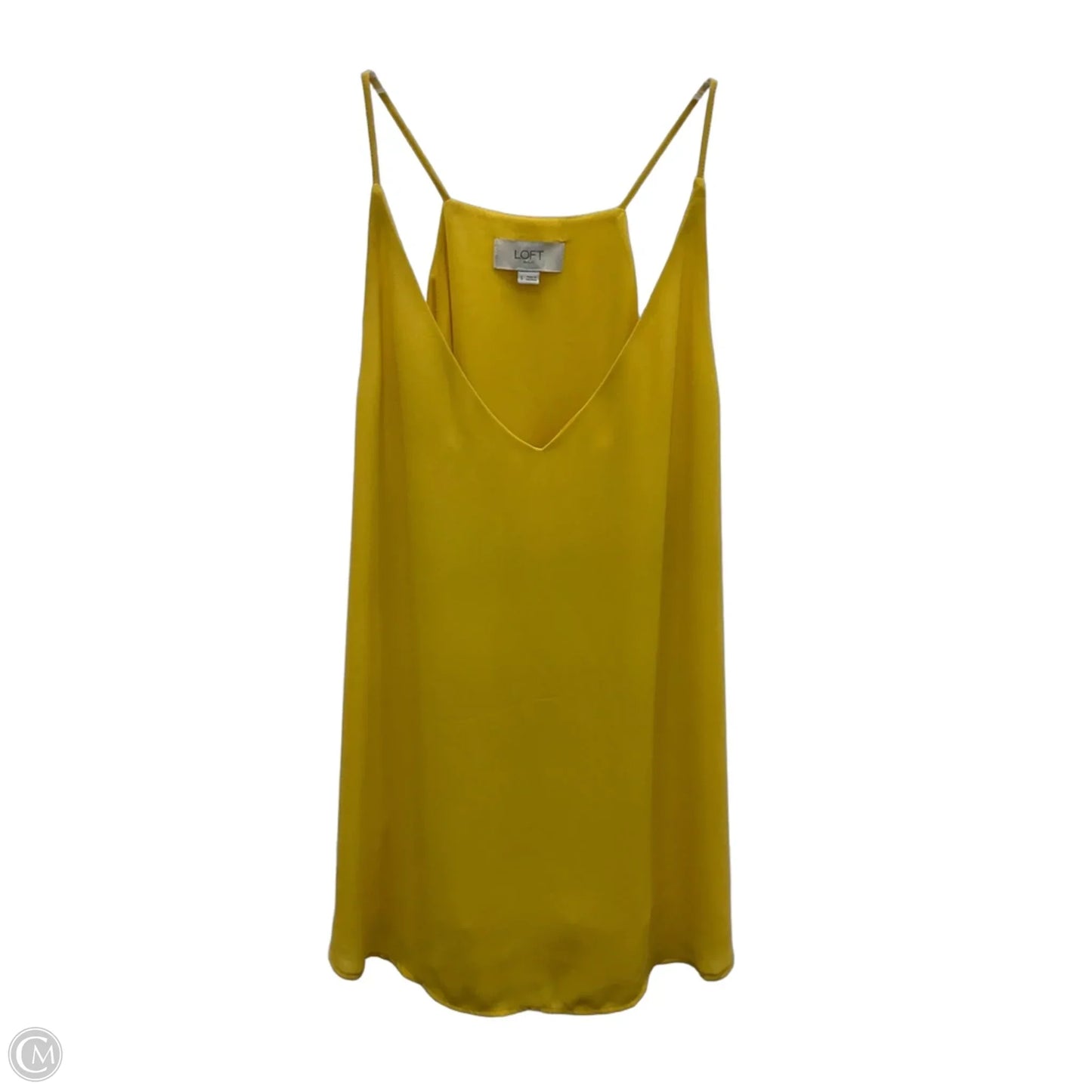 Top Sleeveless By Loft In Yellow, Size: S