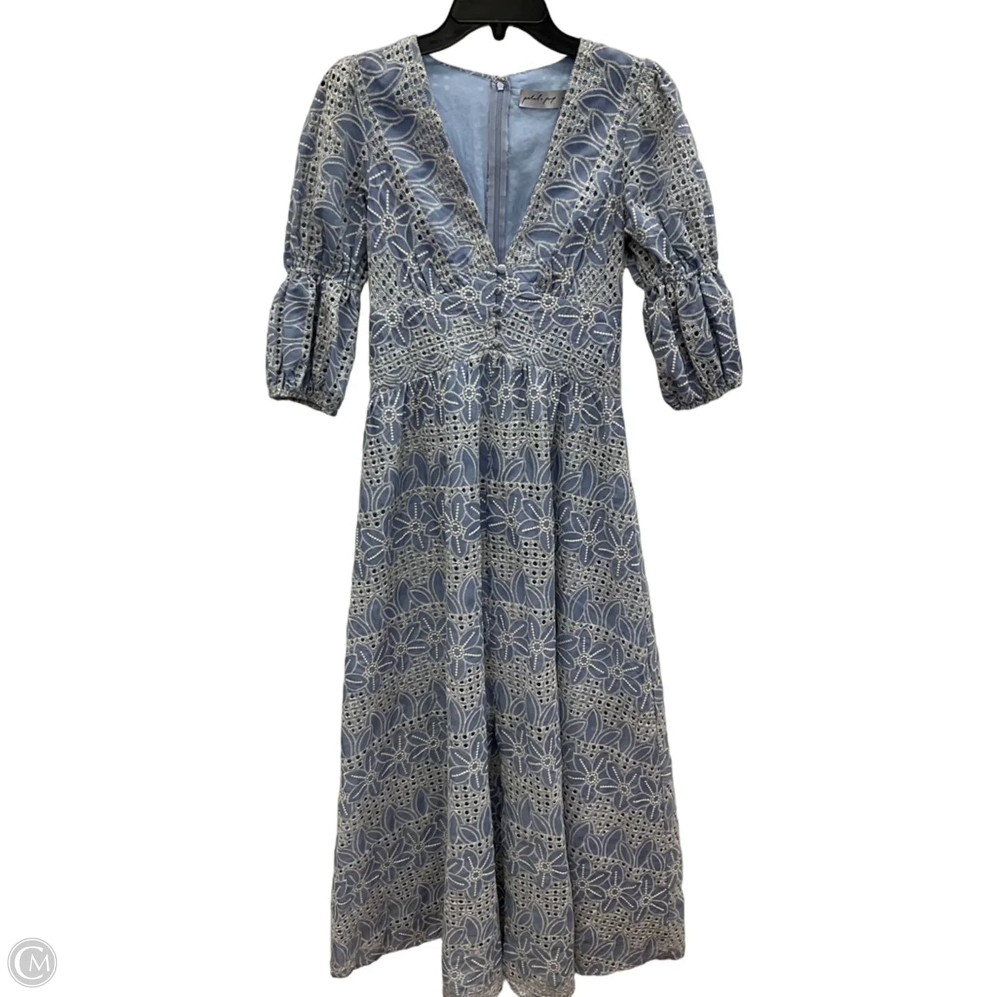 Dress Casual Maxi By Petal & Pup In Blue & White, Size: S