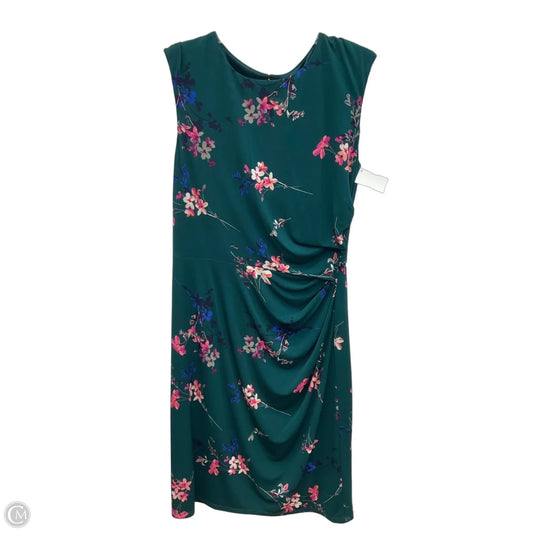 Dress Casual Midi By Eliza J In Green & Pink, Size: Xl