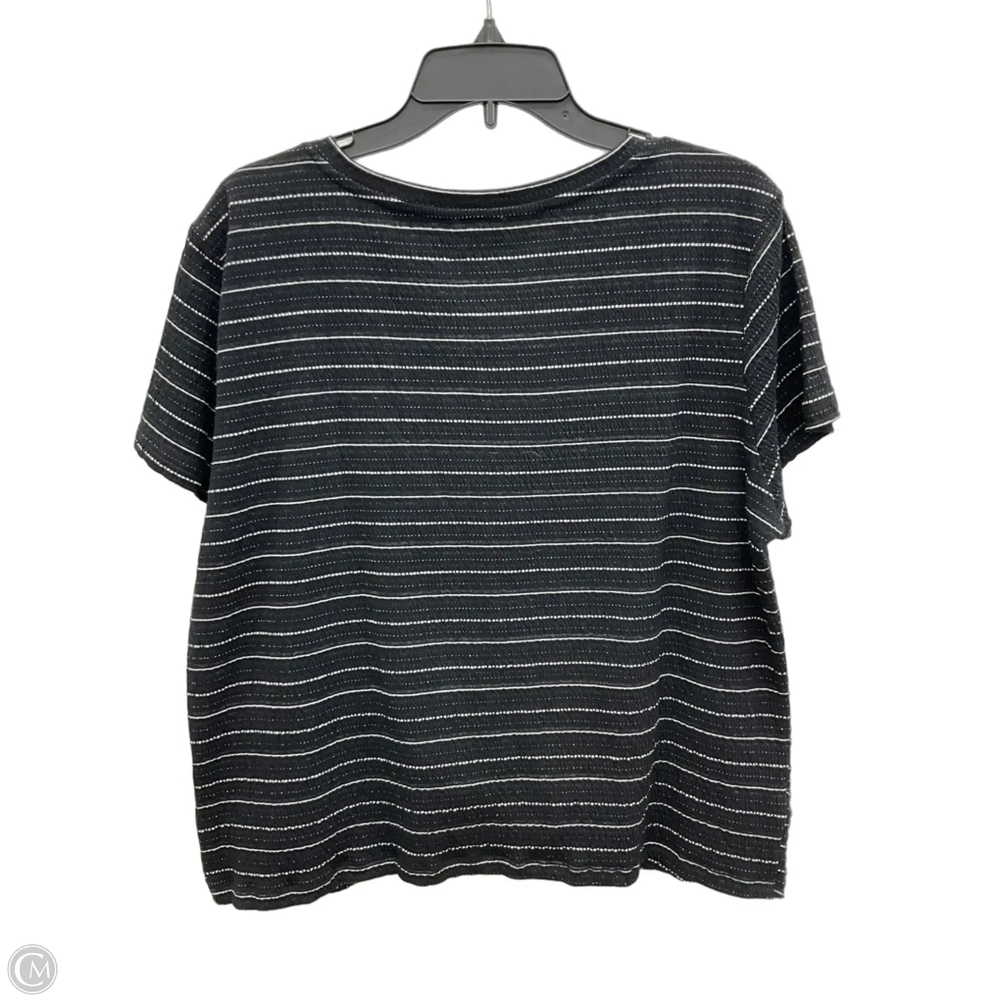 Top Short Sleeve By Tribal In Black & White, Size: Xl