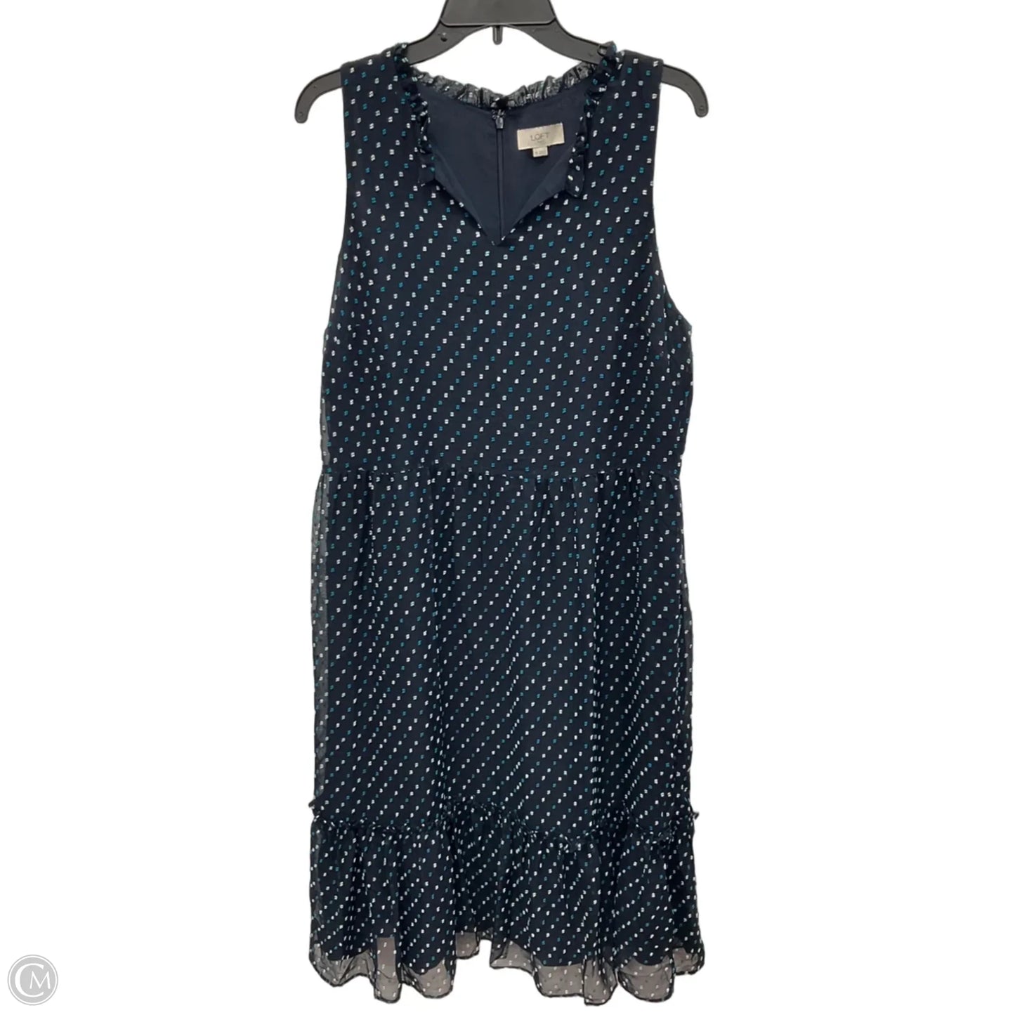 Dress Casual Midi By Loft In Blue, Size: Xl
