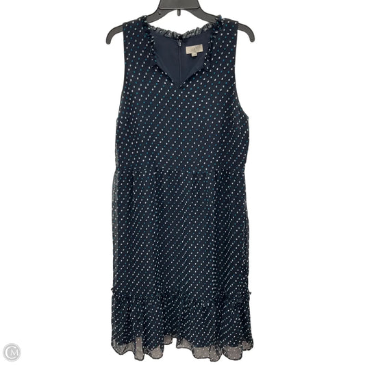 Dress Casual Midi By Loft In Blue, Size: Xl