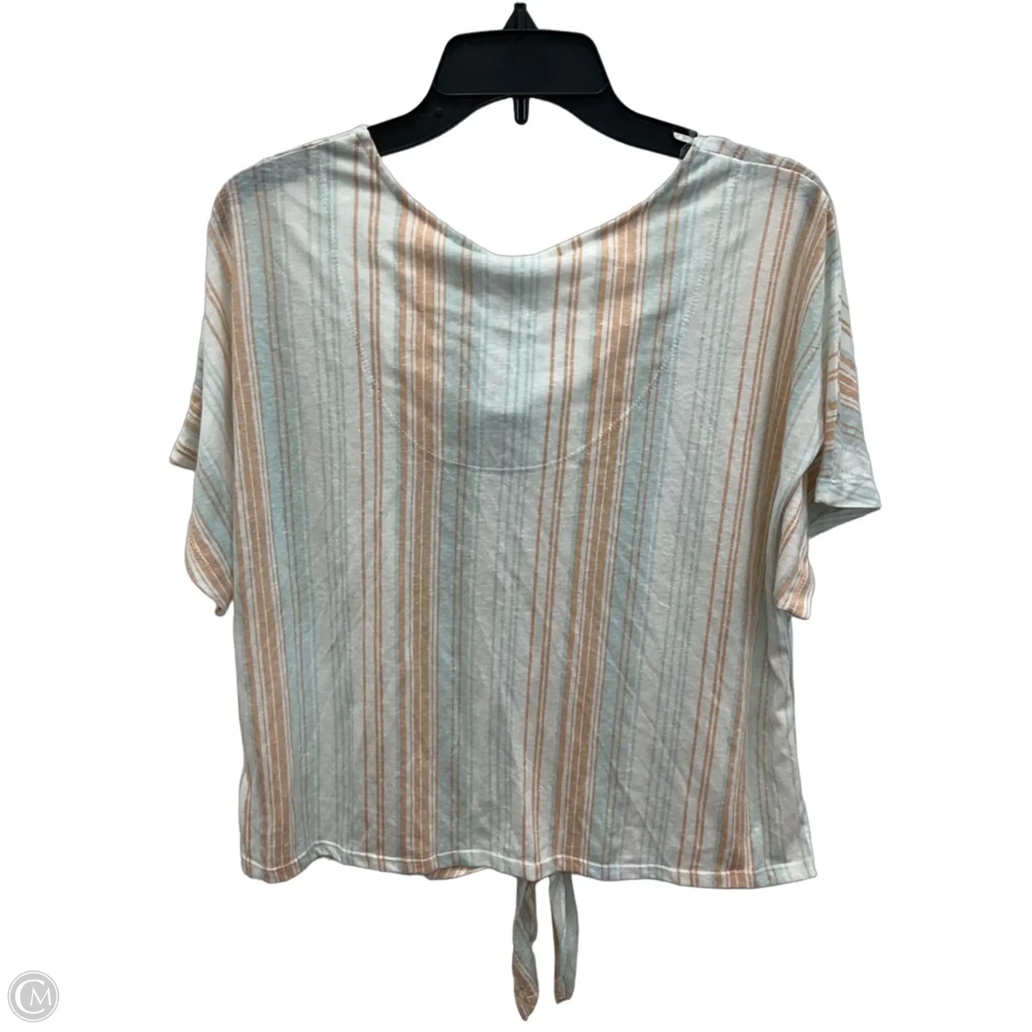 Top Short Sleeve By Tru Self In Blue & Orange, Size: L