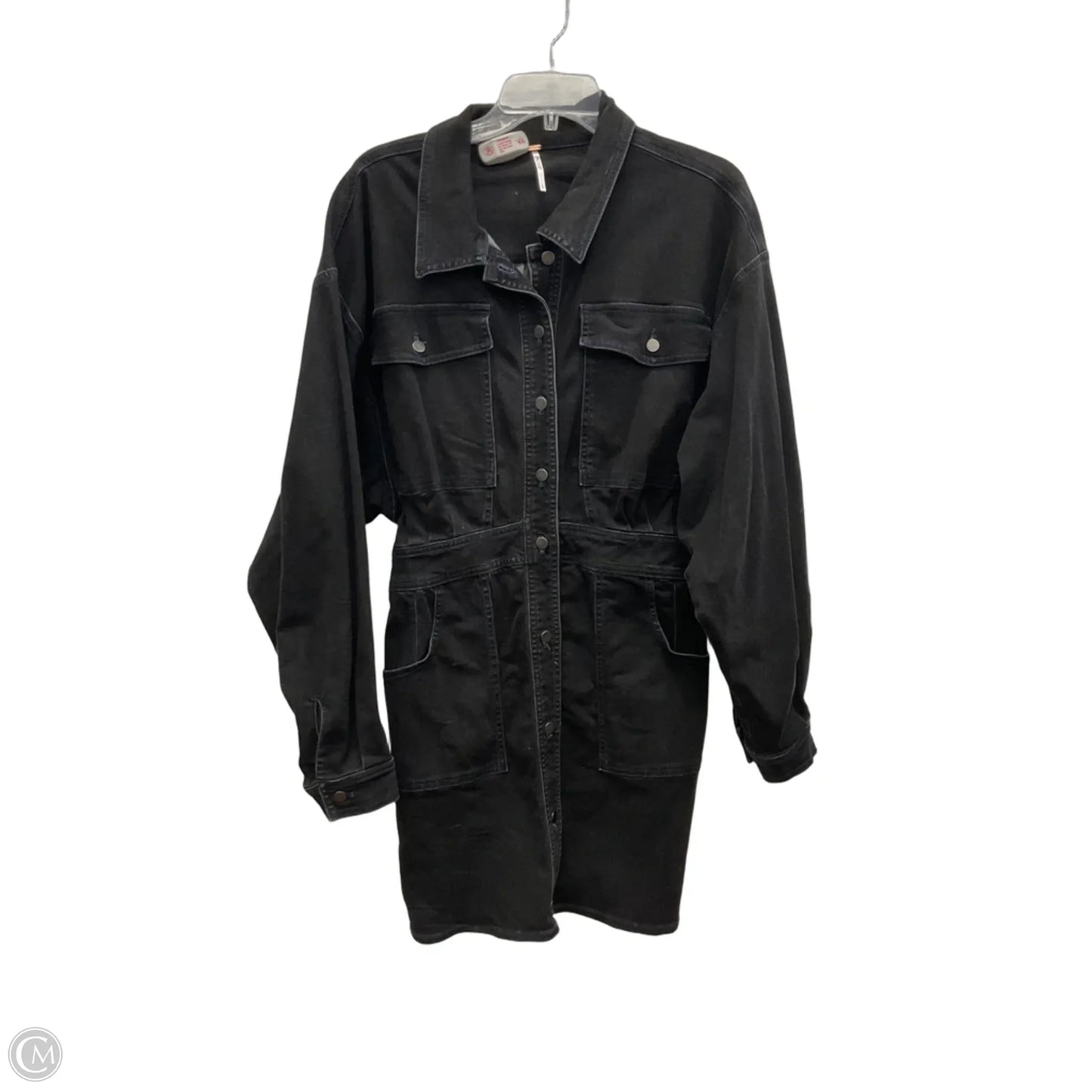 Dress Casual Midi By Free People In Grey Denim, Size: L