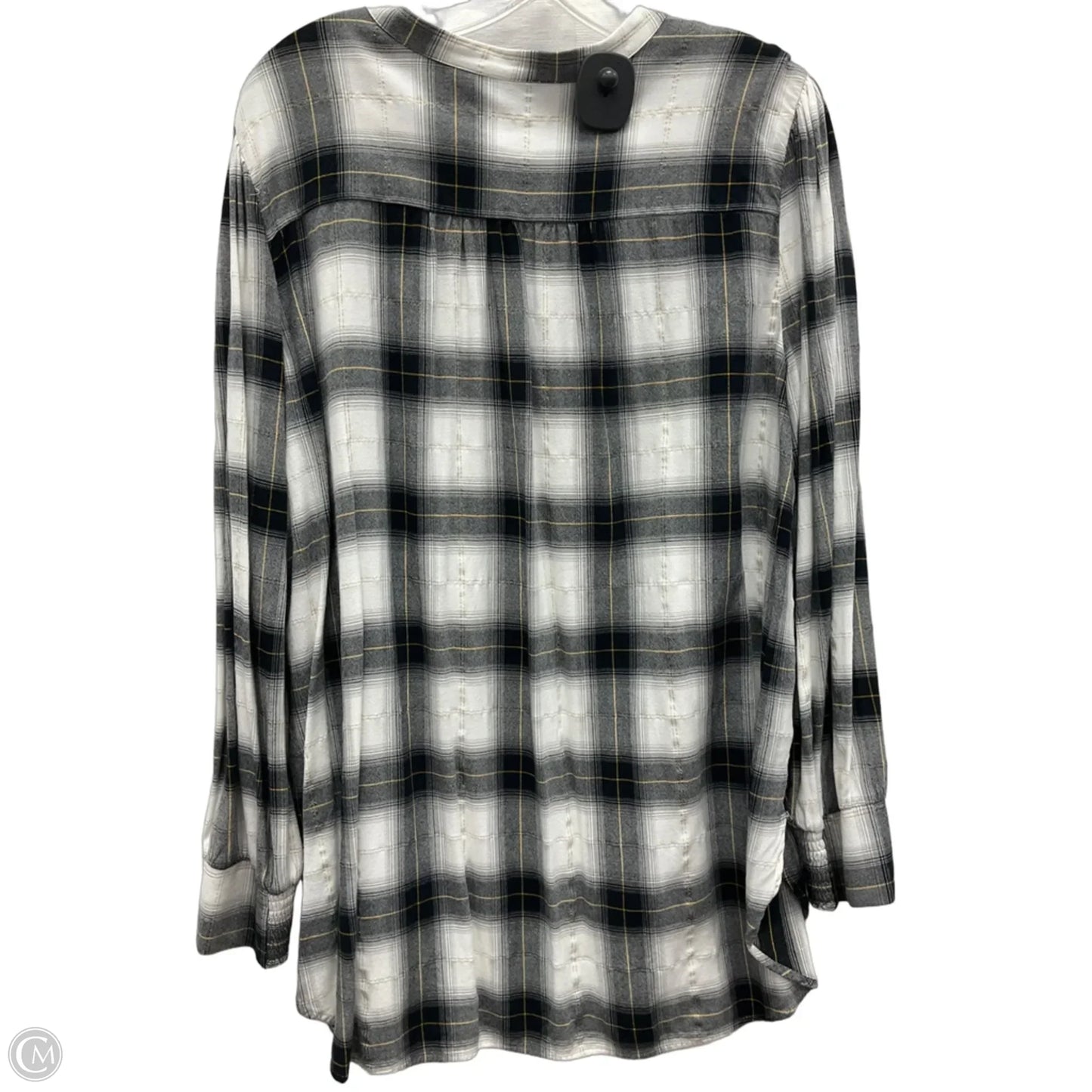 Top Long Sleeve By Loft In Black & White, Size: Xxl