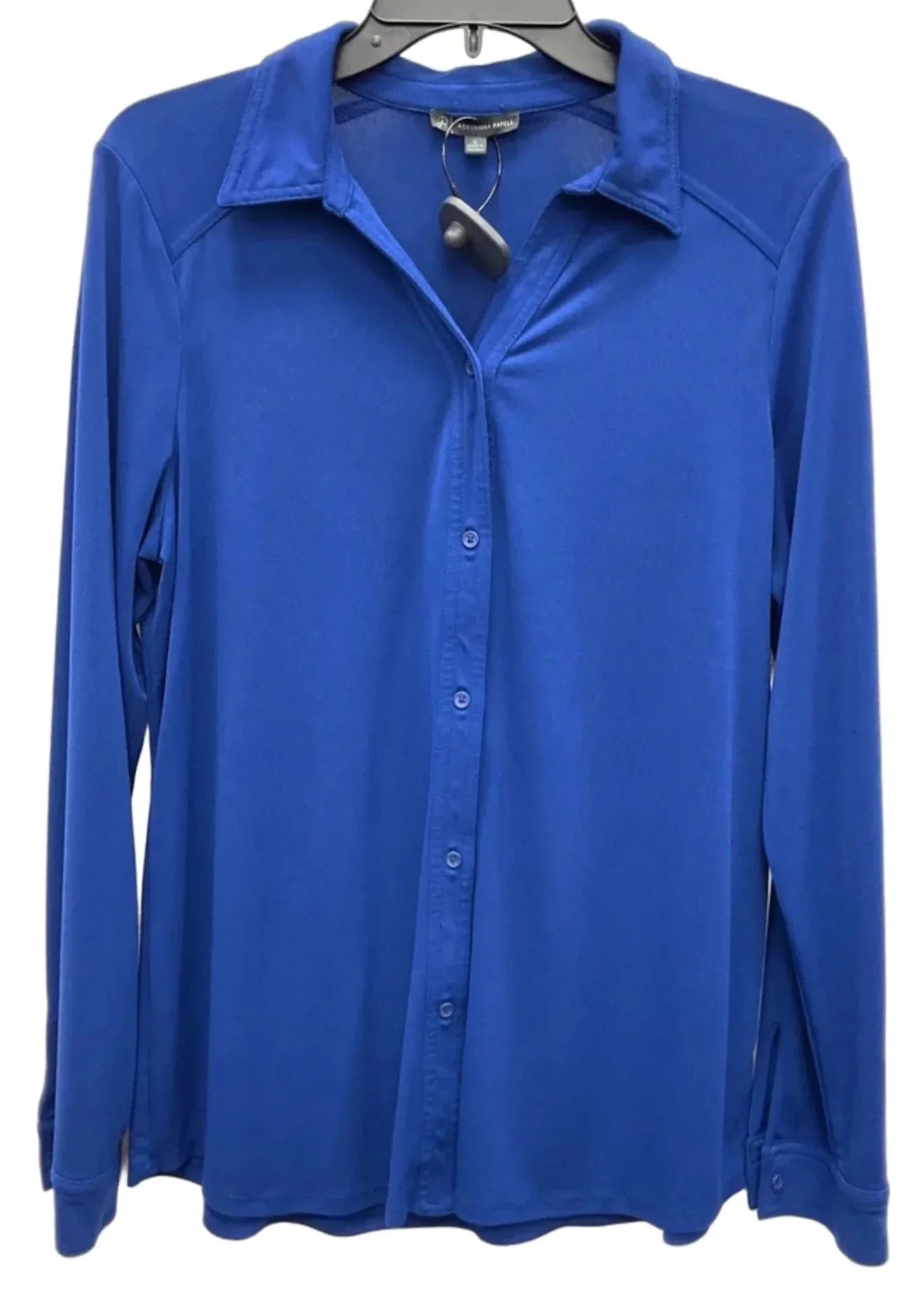 Blouse Long Sleeve By Adrianna Papell In Blue, Size: L