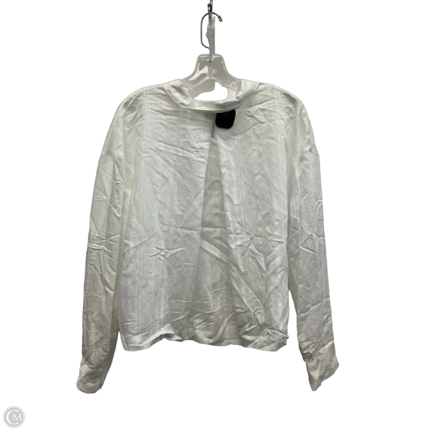 Blouse Long Sleeve By Worthington In White, Size: L