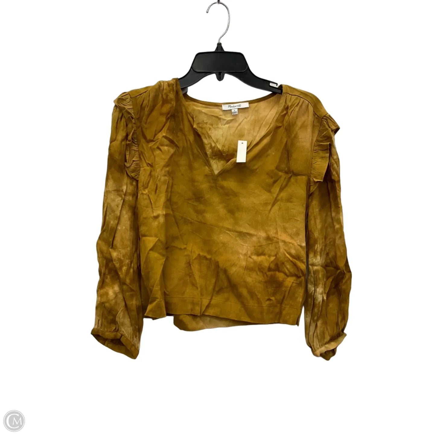 Top Long Sleeve By Madewell In Yellow, Size: M