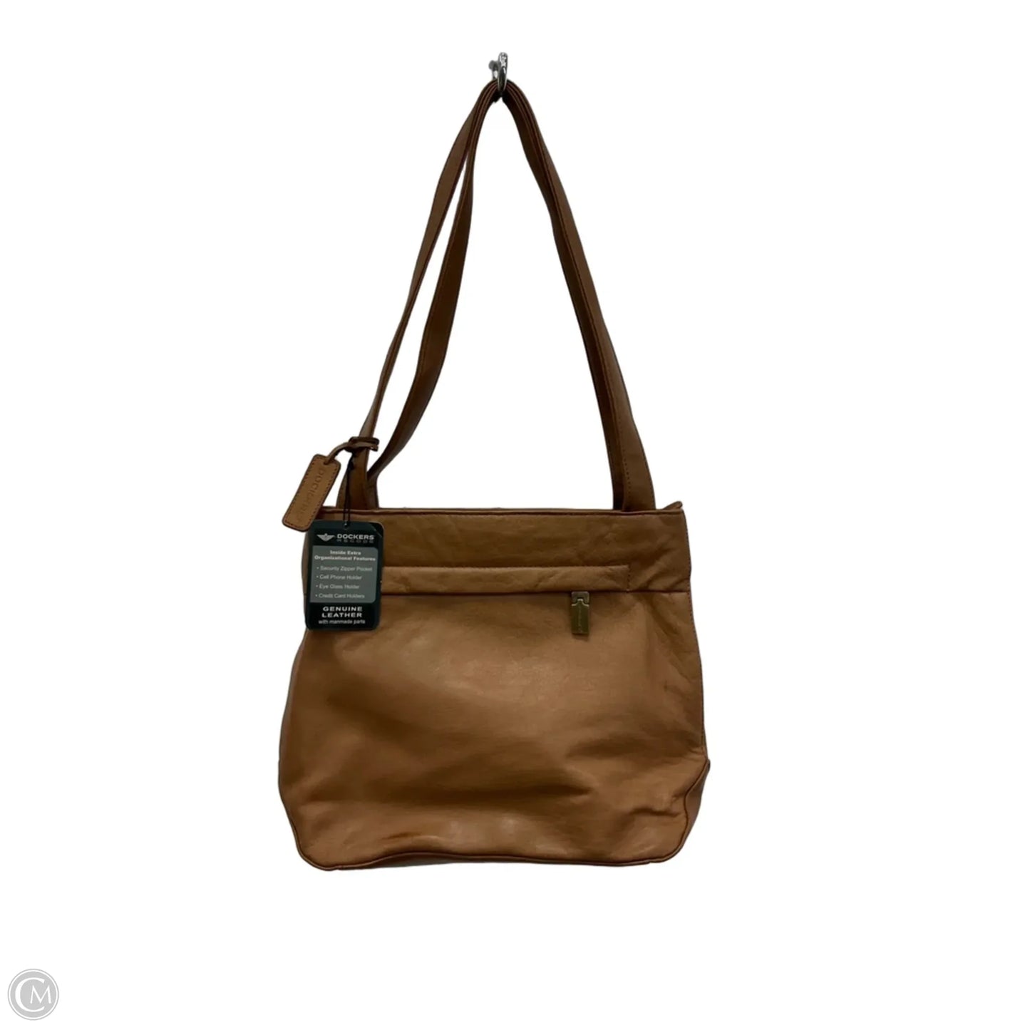 Handbag Leather By Dockers, Size: Medium