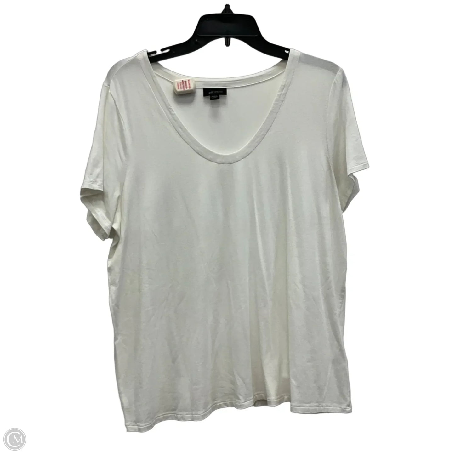 Top Short Sleeve Basic By J. Jill In White, Size: Lp