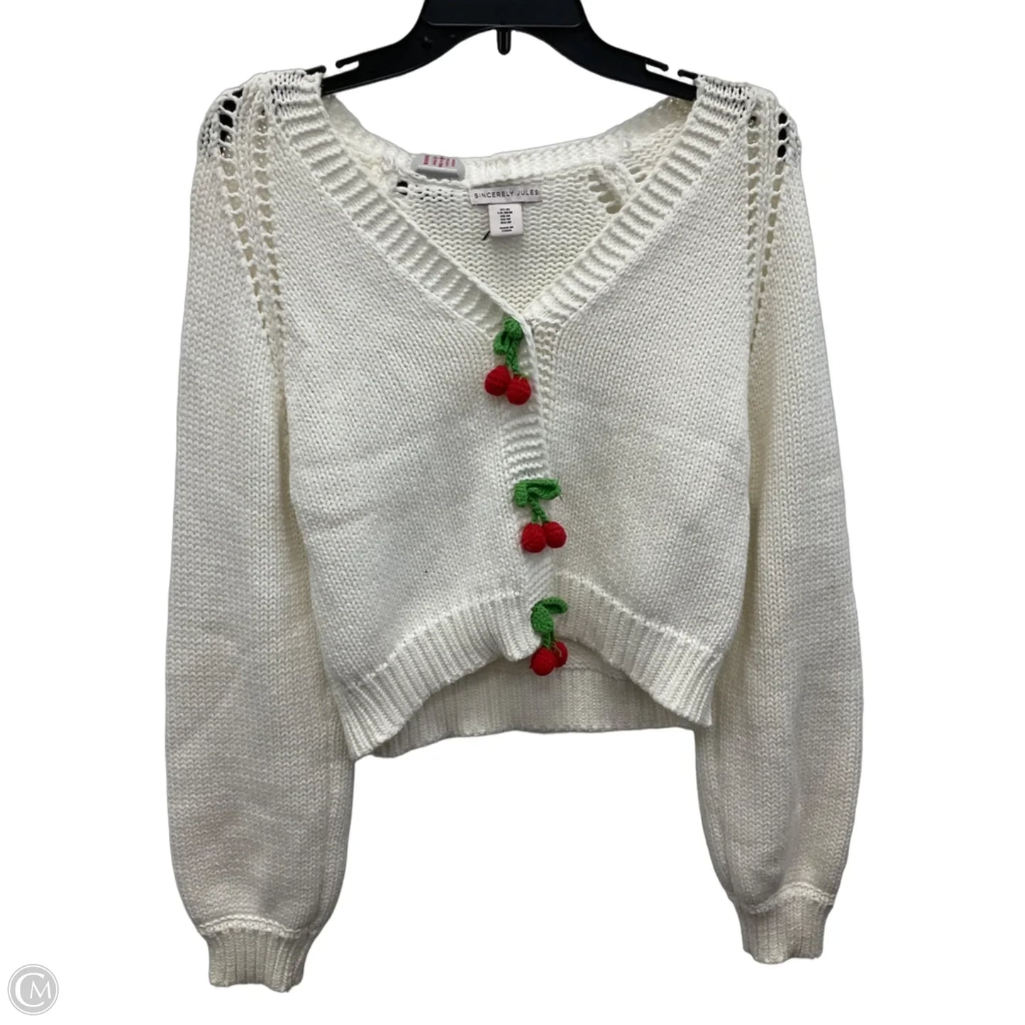 Cardigan By Sincerely Jules In Red & White, Size: M