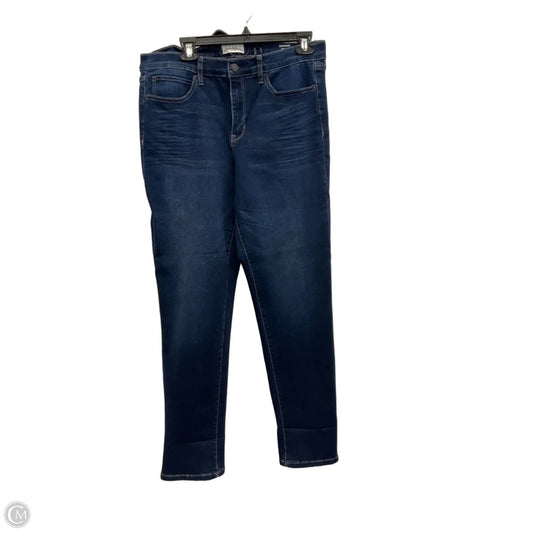 Jeans Straight By Nicole Miller In Blue Denim, Size: 14