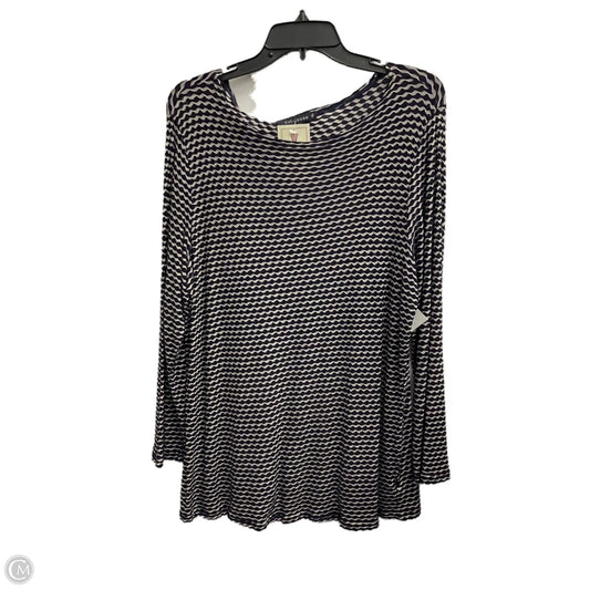 Top Long Sleeve By Cut Loose In Navy, Size: Xl