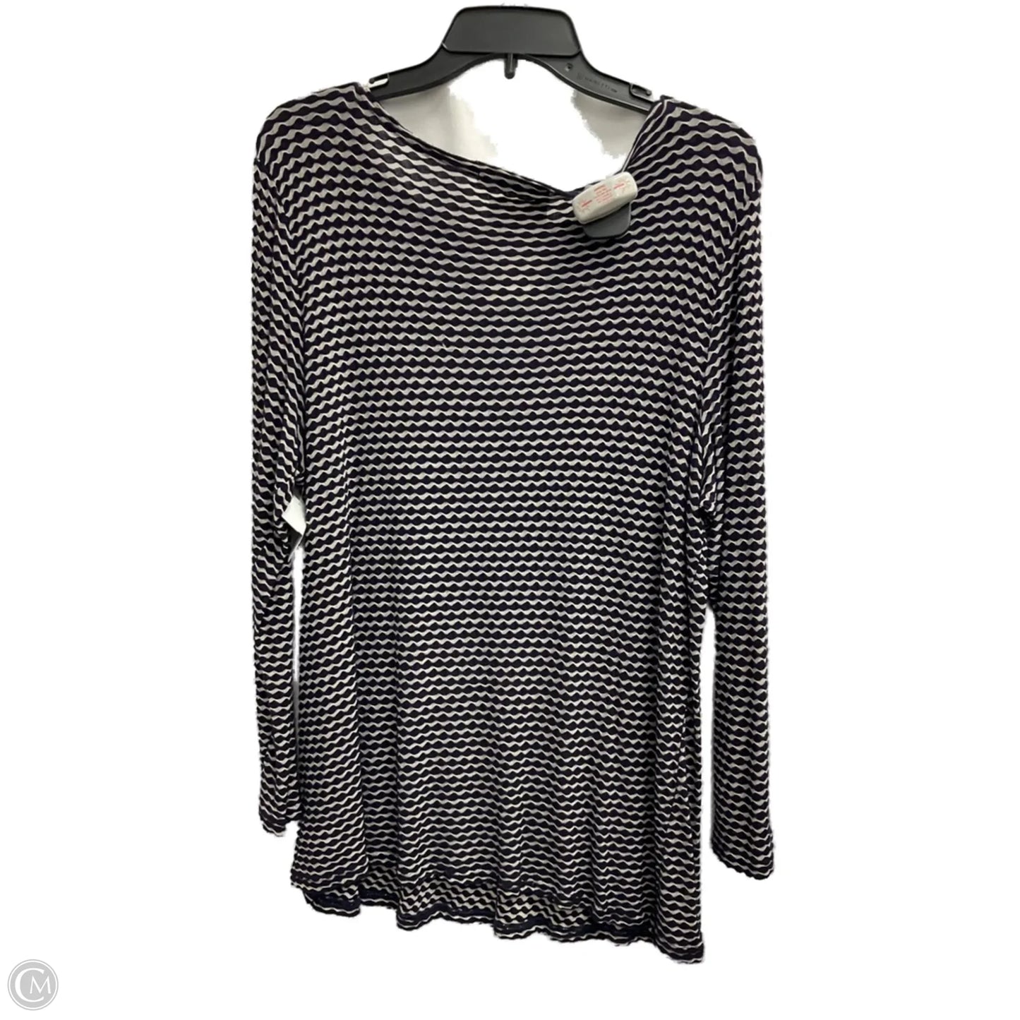 Top Long Sleeve By Cut Loose In Navy, Size: Xl