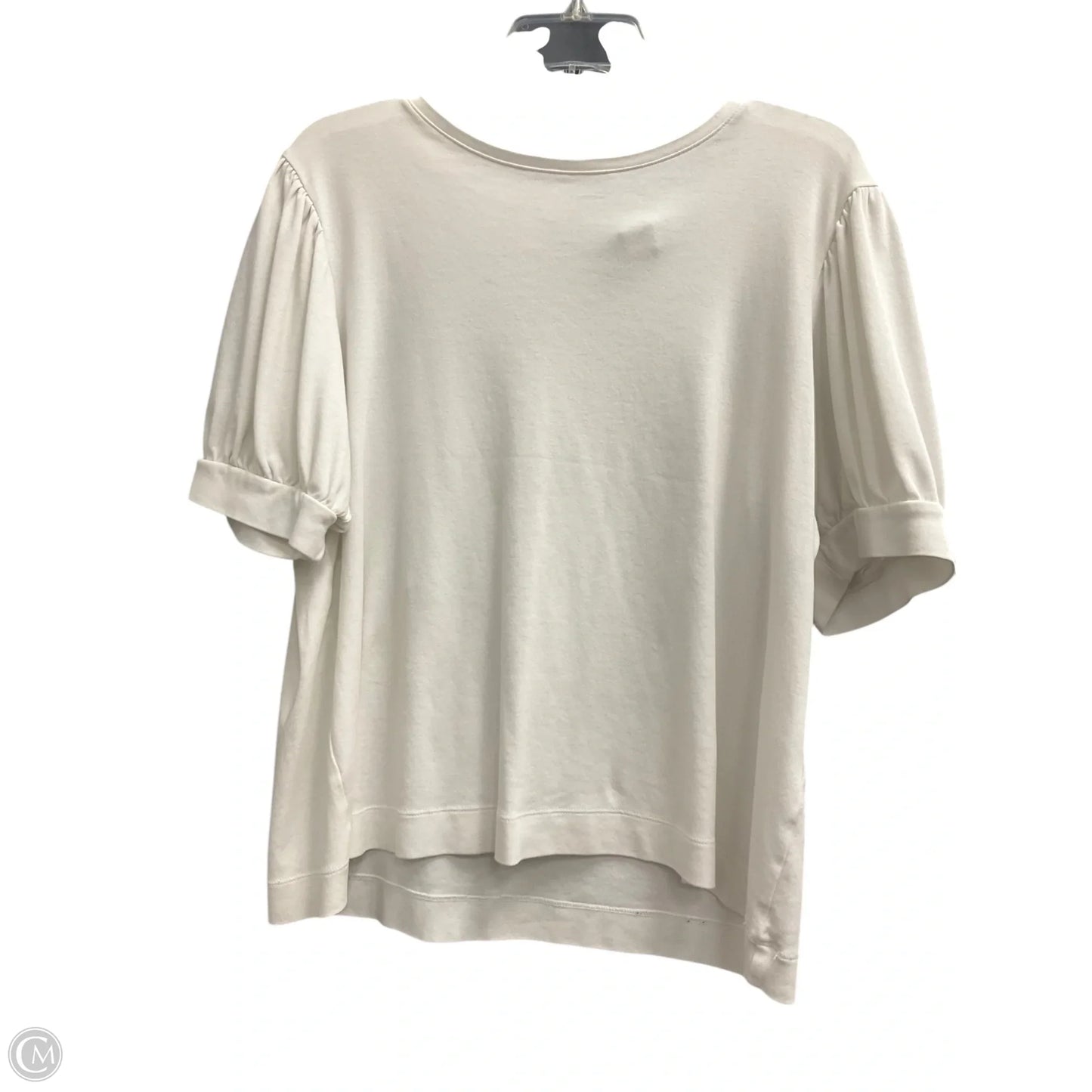 Top Short Sleeve By Chicos In White, Size: Xl