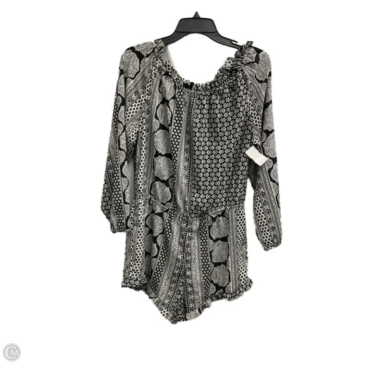 Romper By Elan In Black & White, Size: L