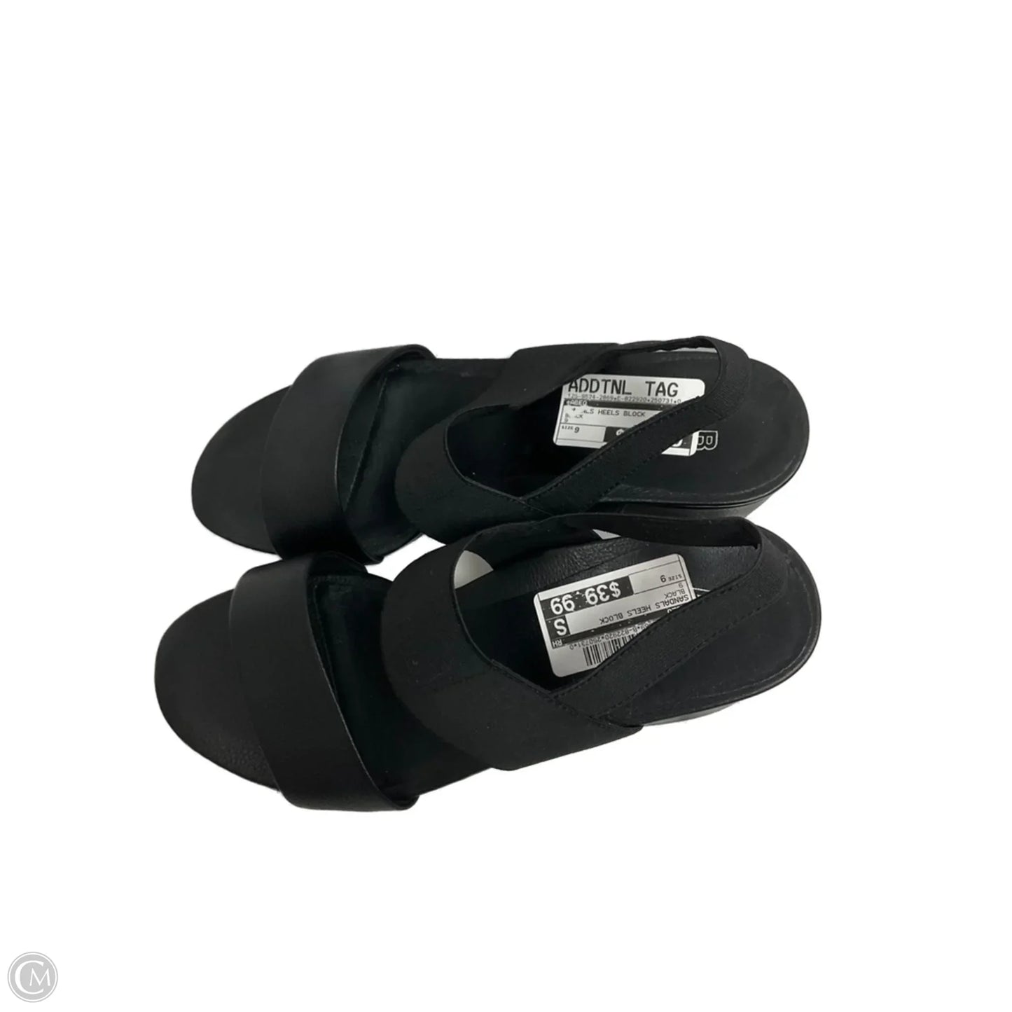 Sandals Heels Block By Abeo In Black, Size: 9