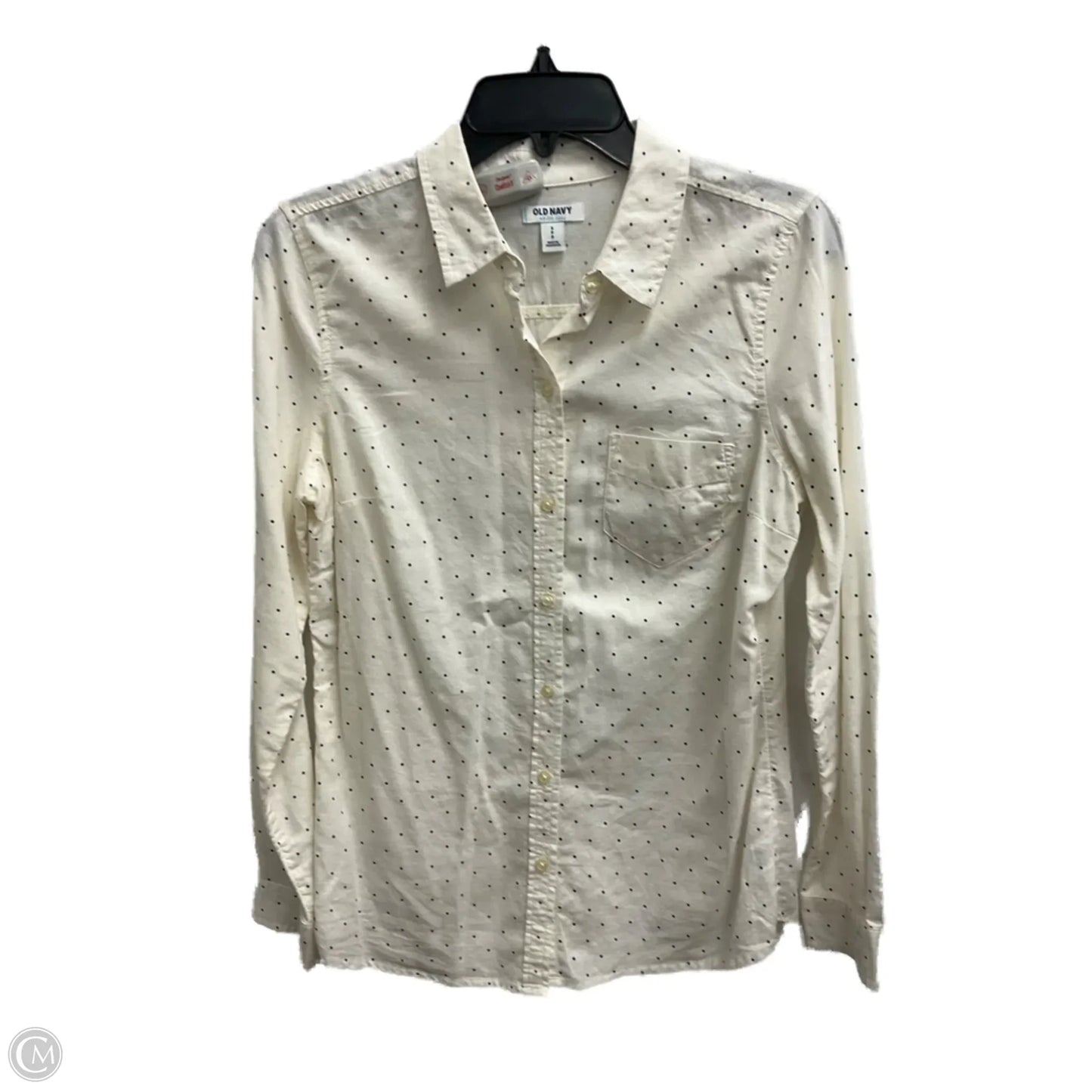 Blouse Long Sleeve By Old Navy In White, Size: Sp