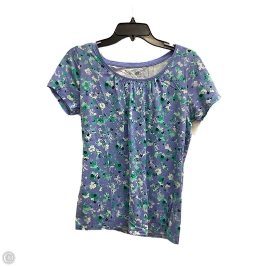Top Short Sleeve By St Johns Bay In Green & Purple, Size: M