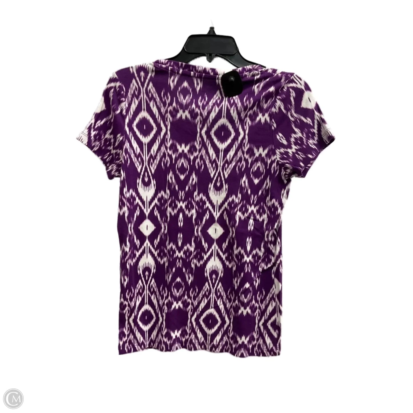 Top Short Sleeve By St Johns Bay In Purple & White, Size: S