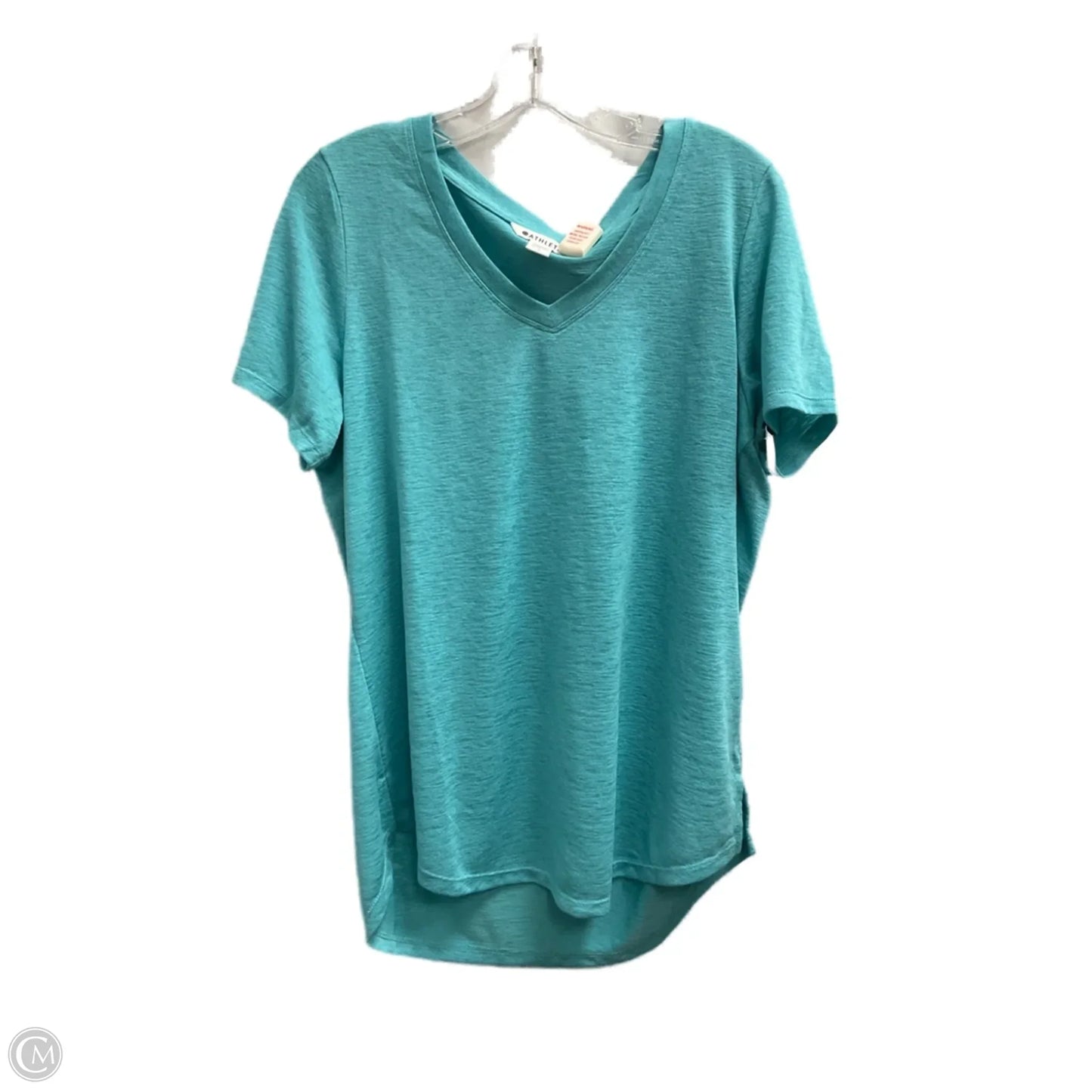 Athletic Top Short Sleeve By Athleta In Blue, Size: L