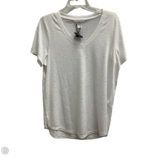 Athletic Top Short Sleeve By Athleta In White, Size: L